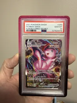 Pokemon 2021 Mew VMAX Fusion Strike Secret Rare Alt Art Holo 269/264 PSA 10 - Image 1