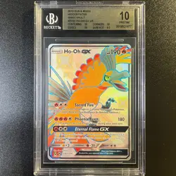 Ho-Oh Gx UR BGS 10 PRISTINE Hidden Fates Shiny Vault 2019 Pokemon S&M #SV50 - Image 1