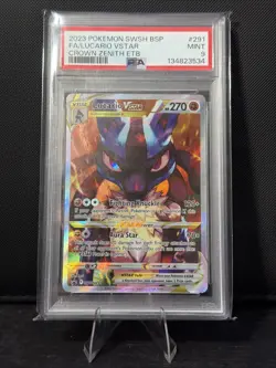 PSA 9 LUCARIO VSTAR SWSH291 BLACK STAR PROMO CROWN ZENITH ETB POKEMON - Image 1