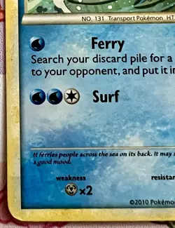 Lapras HGSS14 Pokemon TCG HeartGold SoulSilver Black Star Promo Holo LP-NM - Image 4