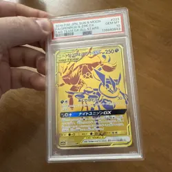 PSA 10 Greninja Zoroark GX Tag Team Gold Full Art 223 Japanese Pokemon 2019 - Image 2