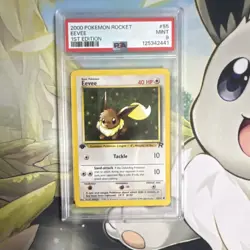 Pokemon Team Rocket Eevee 1st Edition PSA 9 2000 Common Regular 55/82 - Image 1