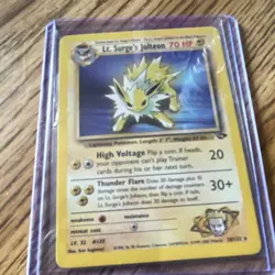 Pokemon Lt. Surge's Jolteon 28/132 Gym Challenge Regular 70HP English - Image 1