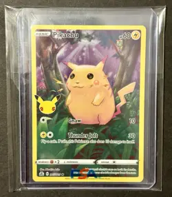 Pikachu 005/025 2021 Pokemon 25th Anniversary Celebrations Full Art Holographic - Image 1