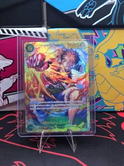 Monkey D. Luffy Secret Rare Foil OP13-118 Carrying On His Will - Image 1
