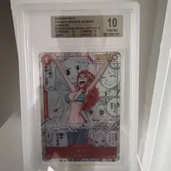 2024 One Piece Premium Booster Japanese OP01016 Nami Manga Alt BGS 10 PRISTINE - Image 1