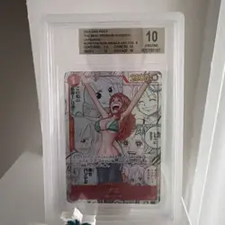 2024 One Piece Premium Booster Japanese OP01016 Nami Manga Alt BGS 10 PRISTINE - Image 2