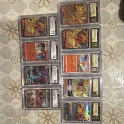CGC 10 Pokemon Charizard Card Lot Of 9 - Image 1