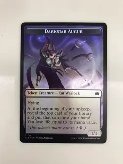 Darkstar Augur / Squirrel Foil Token MTG Magic the Gathering Card NM Mint BLB - Image 1