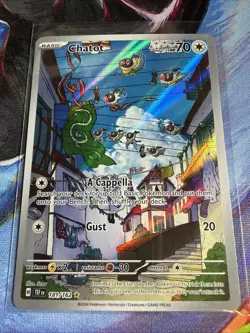 Chatot 181/162 Holo Illustration Rare Temporal Forces Pokemon Card - Image 1