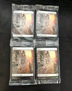 MTG Spiderman 60 FOIL Land Cards. 4x Sealed Packs - Image 1
