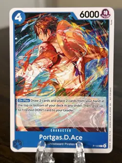 Portgas D Ace P-103 Store Tournament 2025 Vol. 4) One Piece Promotion Cards NM - Image 1
