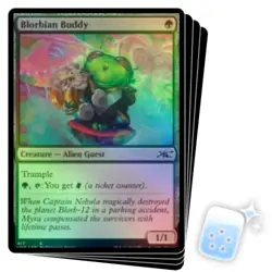 FOIL BLORBIAN BUDDY (GALAXY FOIL) X4 Unfinity Magic MTG MINT CARD - Image 1