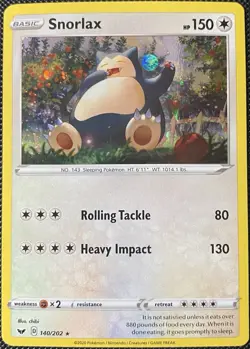 Snorlax - (Cosmos Holo) 140/202 Blister Exclusives Holo - Pokemon Card - Image 1