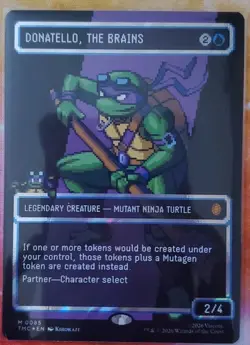 Donatello, the Brains 8bit Surge Foil MTG Magic The Gathering Ninja Turtles - Image 1