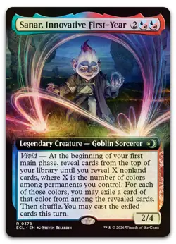 Sanar, Innovative First-Year (Extended Art) #378 (Foil) (NM) ECL Magic MTG - Image 1