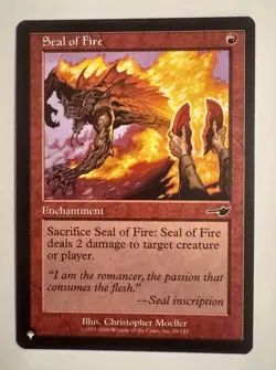 Seal of Fire x1 1x Mystery Booster 2 NM MTG The List Reprints - Image 1