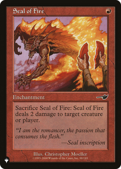 Seal of Fire #98 | Near Mint | The List Magic MTG - Image 1