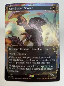 MTG - Gev, Scaled Scorch #349 (Borderless) (Raised Foil) - Image 1
