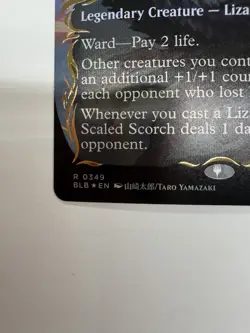 MTG - Gev, Scaled Scorch #349 (Borderless) (Raised Foil) - Image 4