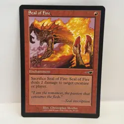 Seal of Fire #98 Nemesis Magic the Gathering MTG - Image 1