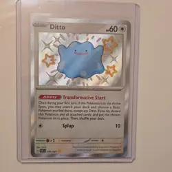 Ditto 201/091 SV: Paldean Fates Shiny Rare Holo Pokemon Card - Image 1