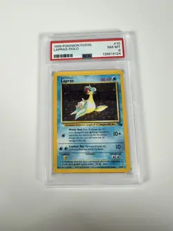 Pokemon TCG Fossil PSA 8 Lapras Holo 1999 - Image 2