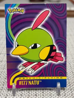 2001 Topps Pokemon Johto Series 1 #177 Natu (Blue Logo) LP - Image 1