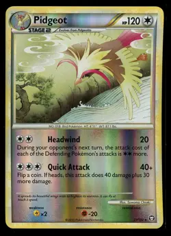 Pokemon Reverse Holo Pidgeot 29/102 HeartGold & SoulSilver Triumphant Near Mint - Image 1
