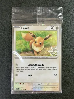 EEVEE Pokemon Snowflake Stamp 133/165 Holiday Calendar Promo SEALED - Image 1