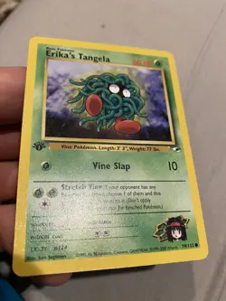 Erika's Tangela 79/132 1st Edition Common Gym Heroes Pokemon NM 2000 WOTC - Image 2