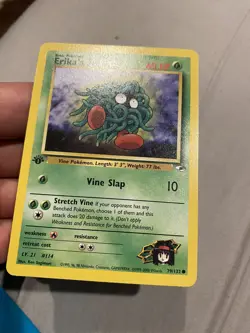 Erika's Tangela 79/132 1st Edition Common Gym Heroes Pokemon NM 2000 WOTC - Image 4