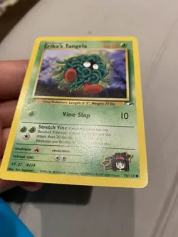 Erika's Tangela 79/132 1st Edition Common Gym Heroes Pokemon NM 2000 WOTC - Image 5