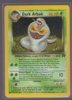 Pokemon TCG Dark Arbok 2/82 Team Rocket Holo - Image 1