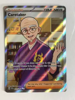 Pokemon TCG Twilight Masquerade Full Art Caretaker 203/167 Near Mint - Image 1