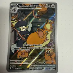 Team Rocket’s Raticate 202/182 Illustration Rare Destined Rivals NM Pokemon TCG - Image 1