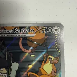 Team Rocket’s Raticate 202/182 Illustration Rare Destined Rivals NM Pokemon TCG - Image 3