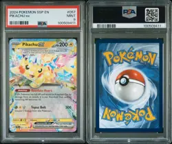 2024 POKEMON SSP EN-SURGING SPARKS PIKACHU EX PSA 9 - Image 3