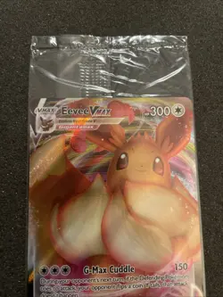 SEALED Eevee VMAX SWSH087 Black Star Promo Full Art Holo Pokemon TCG 2021 NM - Image 5