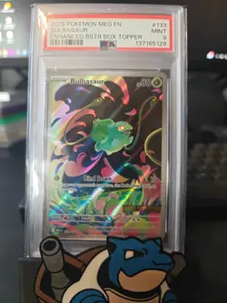 2025 Pokemon Mega Evolution Stamped Bulbasaur- PSA 9 - Image 1