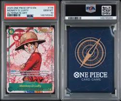 Monkey D. Luffy 118 Alternate Art One Piece PSA 10 OP13 Carry on His Will #118 - Image 3
