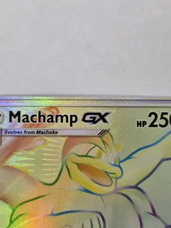 Pokemon TCG Machamp GX 154/147 SM Burning Shadows Secret Rainbow Card LP - Image 4