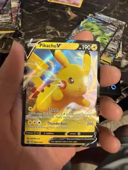 Pikachu V SWSH061 - Black Star Promo - Ultra Rare Holo Pokemon Card - Image 1