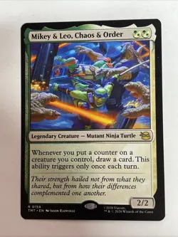 MTG - Mikey & Leo, Chaos & Order - Teenage Mutant Ninja Turtles #158 Rare - Image 1