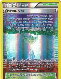 PARALLEL CITY 145/162 REVERSE HOLO POKEMON XY BREAKTHROUGH - Image 1