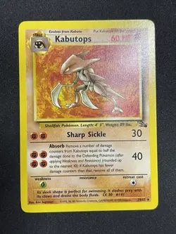Pokemon Kabutops 24/62 Fossil Rare Unlimited Non Holo 1999 WOTC - Image 2