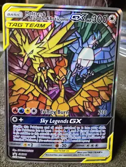 Moltres Zapdos Articuno GX SM210 - Pokemon Sun & Moon Black Star Promo NM - Image 1