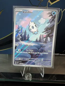 Pokemon TCG Vanillite 111/086 Illustration Rare Sv: White Flare Holo Near Mint - Image 1
