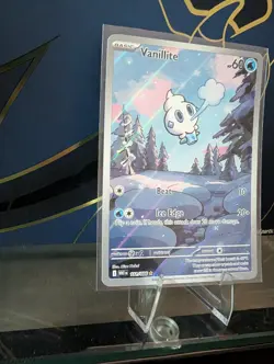 Pokemon TCG Vanillite 111/086 Illustration Rare Sv: White Flare Holo Near Mint - Image 3
