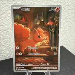 Pokemon TCG Vulpix 138/132 Me01: Mega Evolution Holo Illustration Rare Mint - Image 4